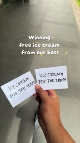 TikTok: Free ice cream from the boss